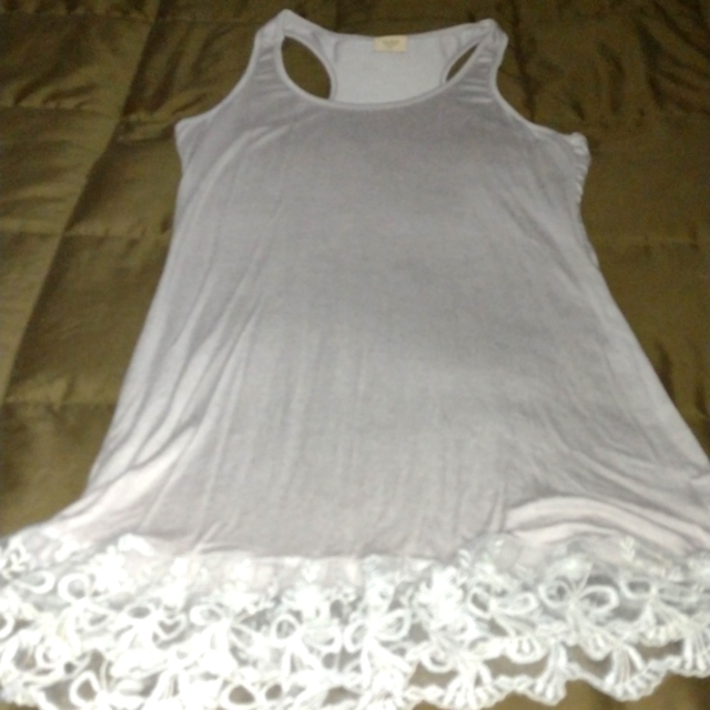 COPY - Greyblue knee length tank top style swim cover